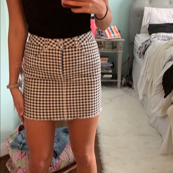 Forever 21 gingham mini skirt size small - Picture 1 of 4
